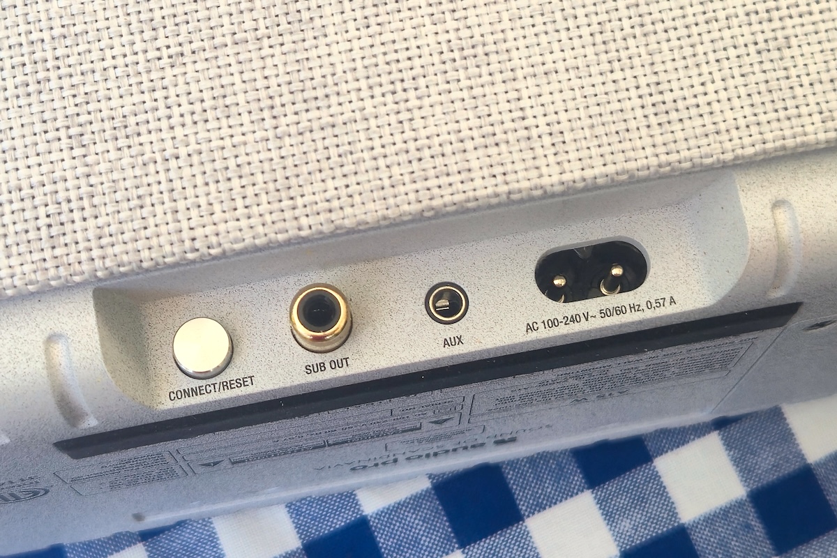 Audio Pro A15 W – Rear Panel Connectors