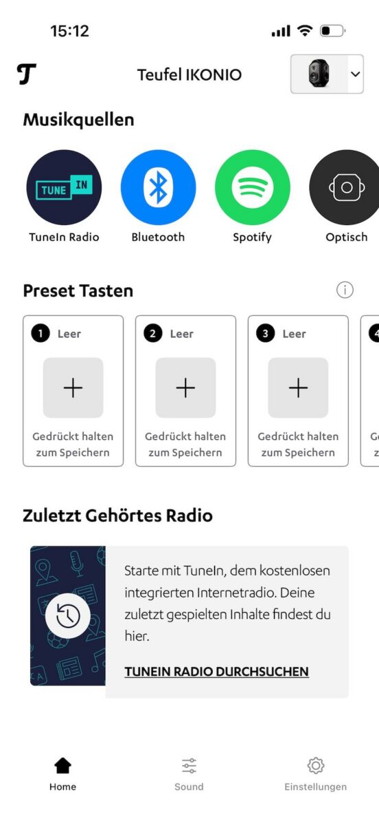 Teufel IKONIO with the Home App