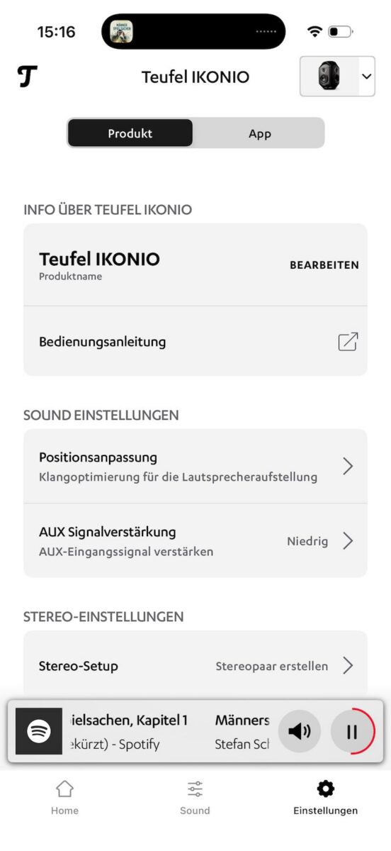 Teufel IKONIO with the Home App